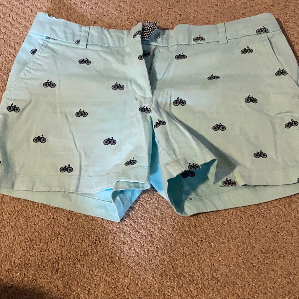 Blue shorts with bikes